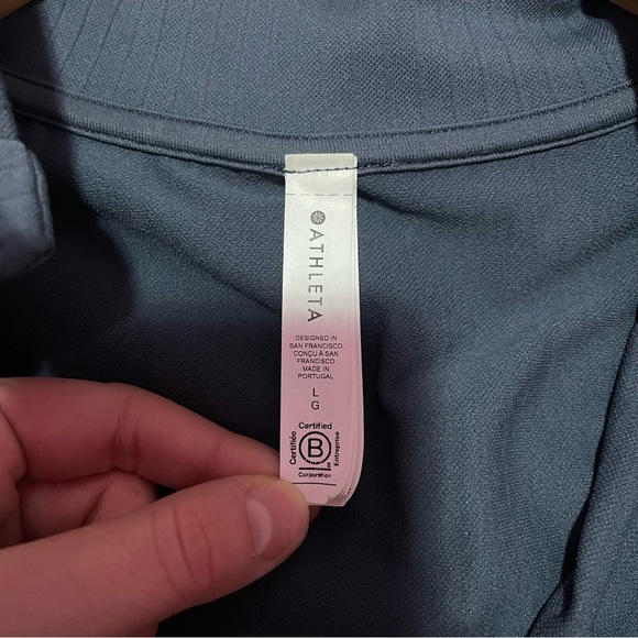 Athleta Long Sleeve Women's Size Large Grey-Blue Flurry‎ Seamless Henley - Picture 10 of 10